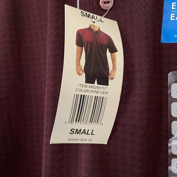 Hagger Cool 18 Pro Polo Short Sleeve Mens S 3 Button Maroon Button Tee - Picture 1 of 8